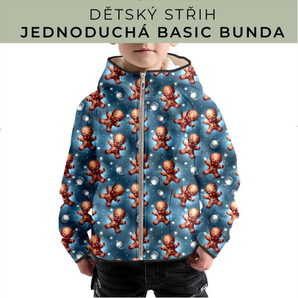 Dětský střih - jednoduchá dětská BASIC  bunda