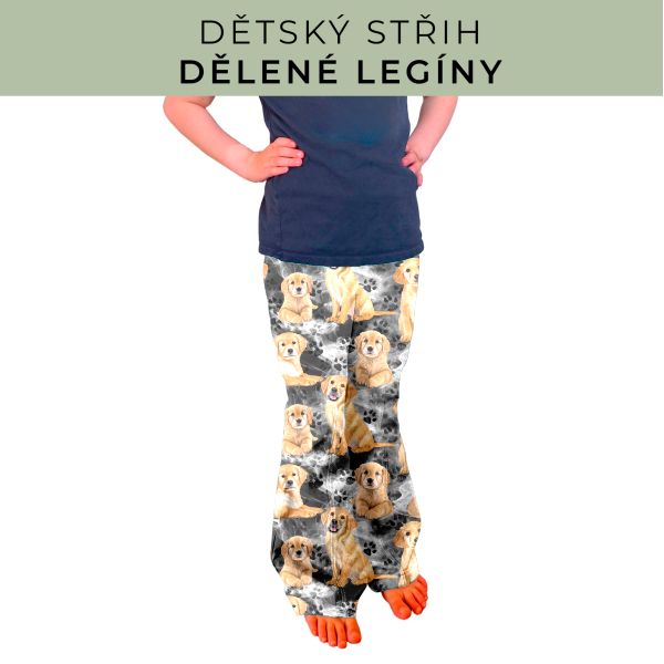 Dětský střih - Dělené legíny