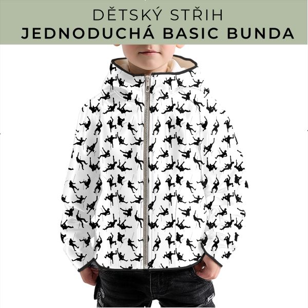 Dětský střih - jednoduchá dětská BASIC  bunda