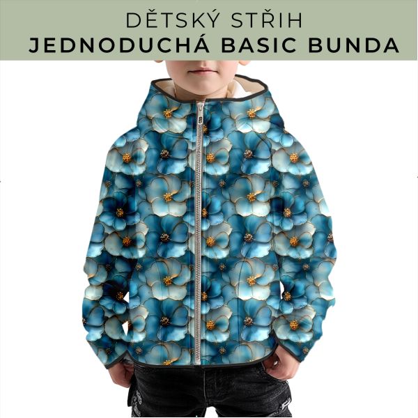 Dětský střih - jednoduchá dětská BASIC  bunda