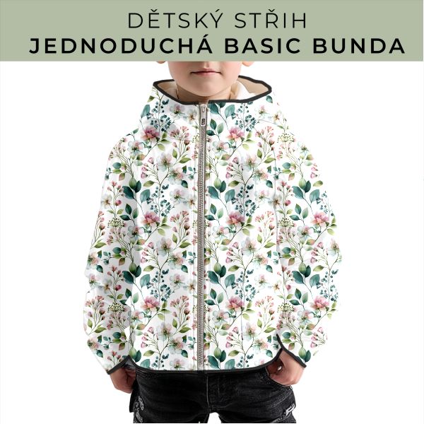 Dětský střih - jednoduchá dětská BASIC  bunda