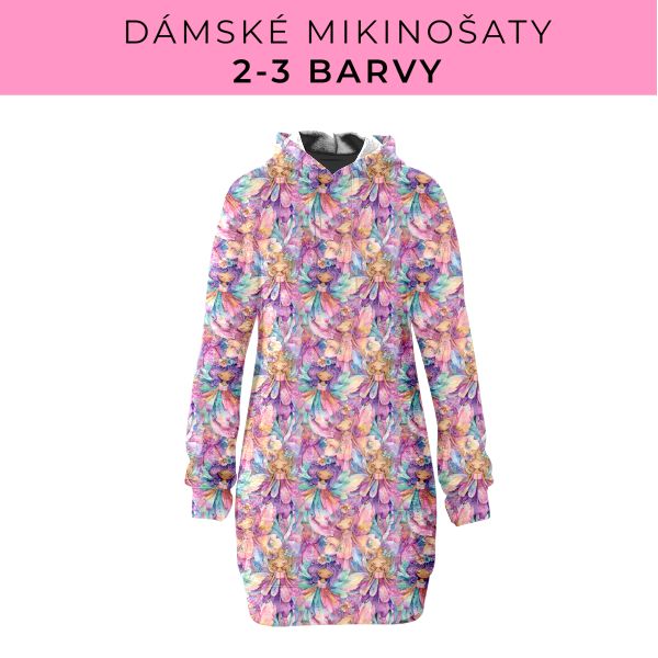 DÁMSKÝ střih - Mikinošaty 2-3 barvy