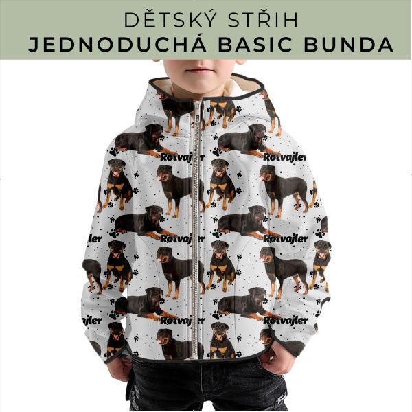 Dětský střih - jednoduchá dětská BASIC  bunda