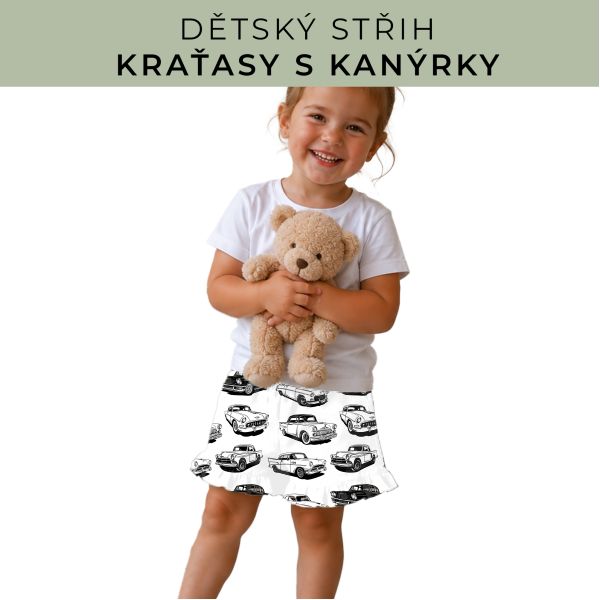 Dětský střih - Kraťásky s kanýrkem