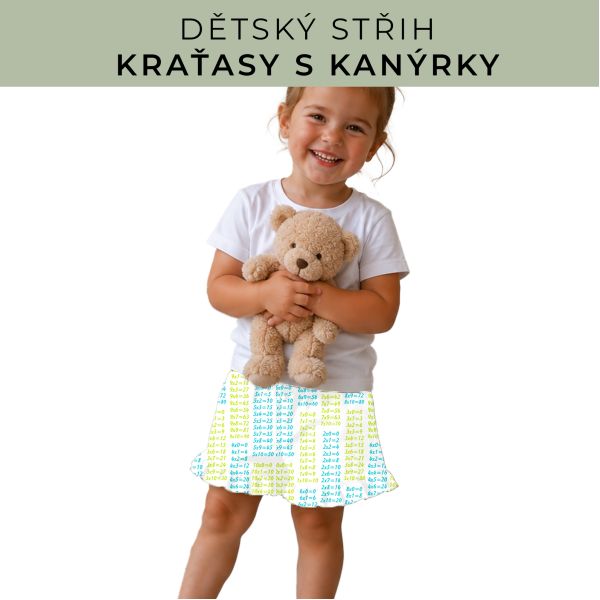 Dětský střih - Kraťásky s kanýrkem