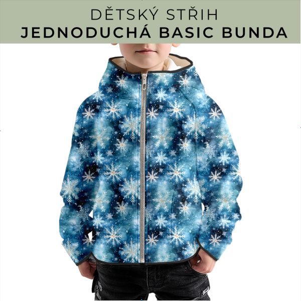 Dětský střih - jednoduchá dětská BASIC  bunda