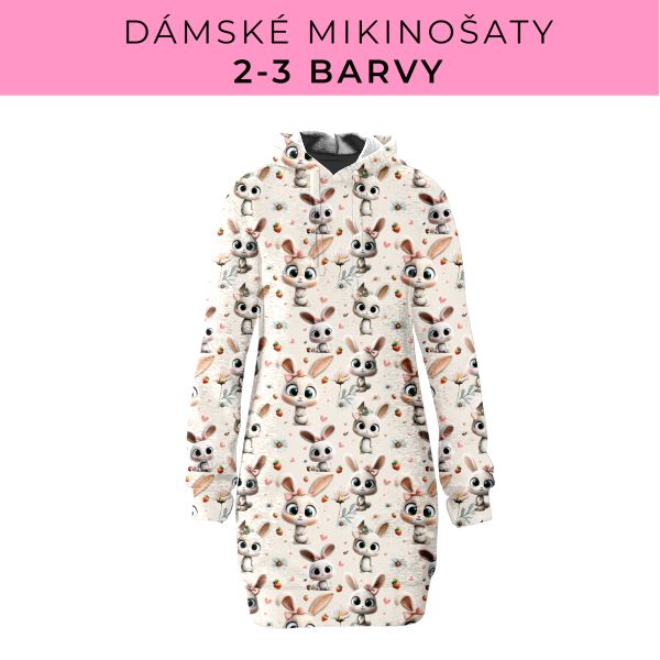 DÁMSKÝ střih - Mikinošaty 2-3 barvy