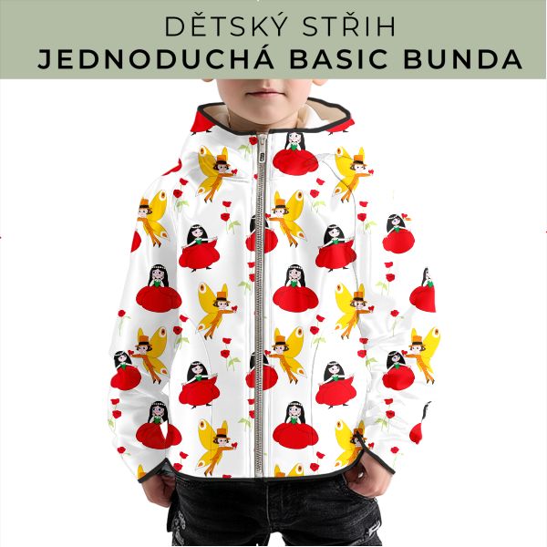 Dětský střih - jednoduchá dětská BASIC  bunda