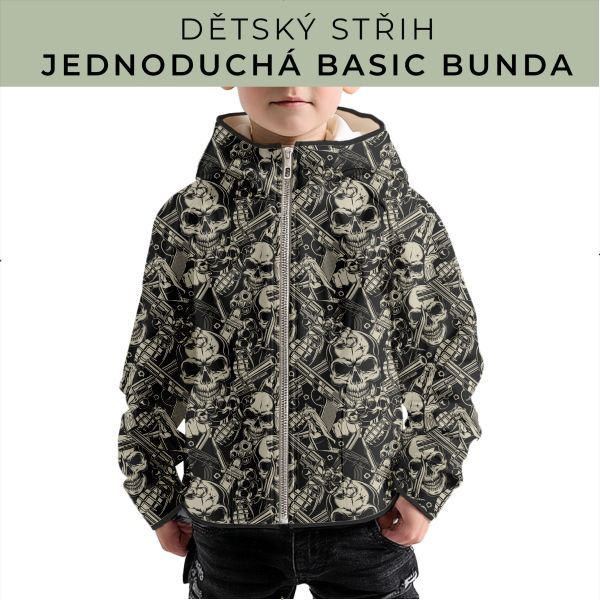Dětský střih - jednoduchá dětská BASIC  bunda