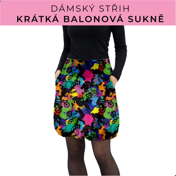Dámský střih - balonová krátká sukně