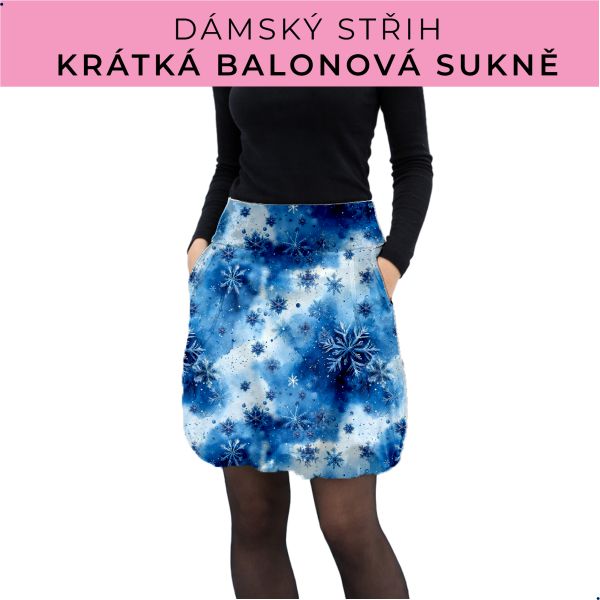 Dámský střih - balonová krátká sukně