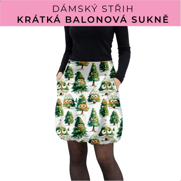 Dámský střih - balonová krátká sukně