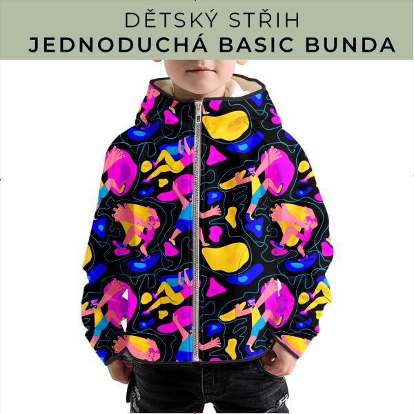 Dětský střih - jednoduchá dětská BASIC  bunda