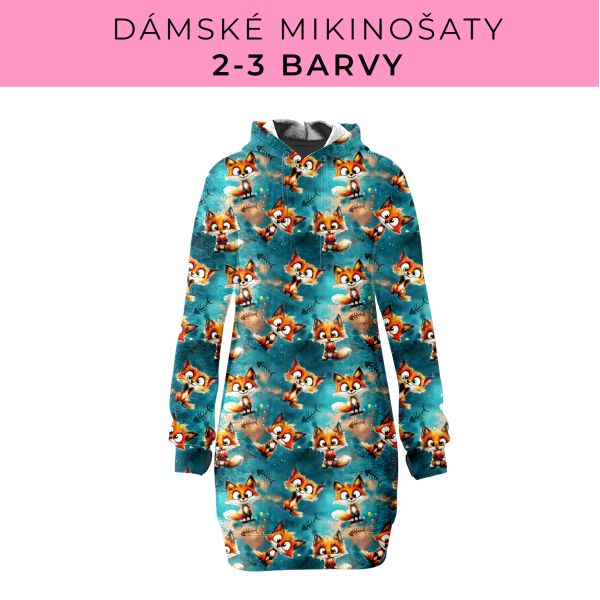 DÁMSKÝ střih - Mikinošaty 2-3 barvy
