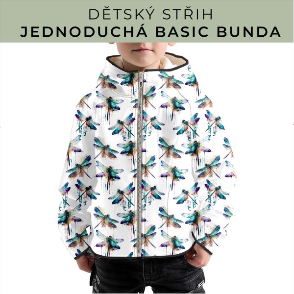 Dětský střih - jednoduchá dětská BASIC  bunda