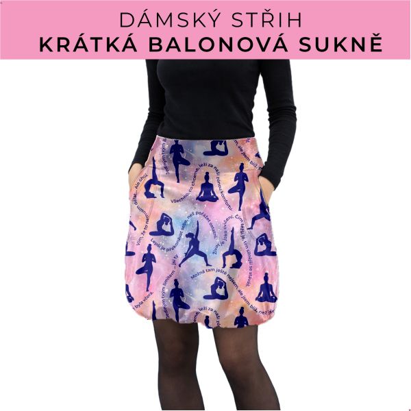 Dámský střih - balonová krátká sukně