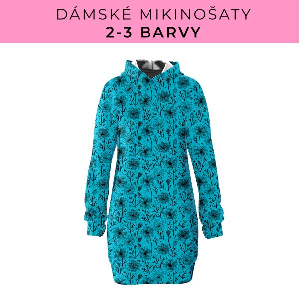 DÁMSKÝ střih - Mikinošaty 2-3 barvy