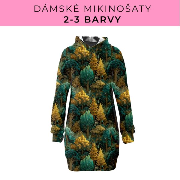 DÁMSKÝ střih - Mikinošaty 2-3 barvy