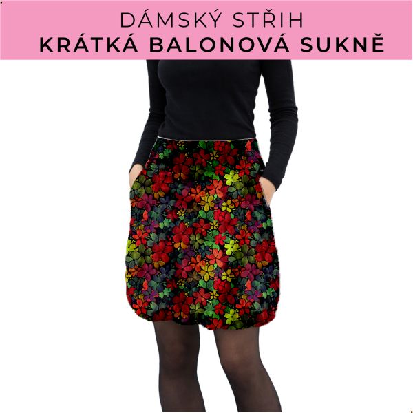 Dámský střih - balonová krátká sukně