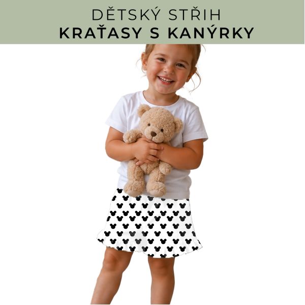 Dětský střih - Kraťásky s kanýrkem