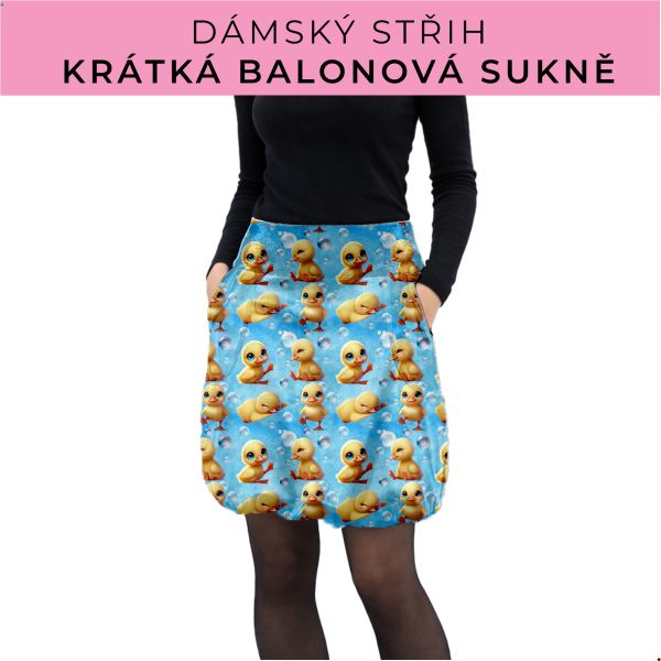 Dámský střih - balonová krátká sukně