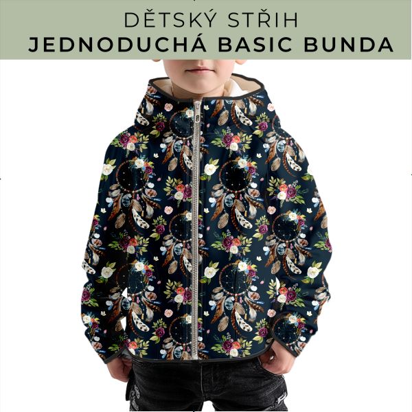Dětský střih - jednoduchá dětská BASIC  bunda