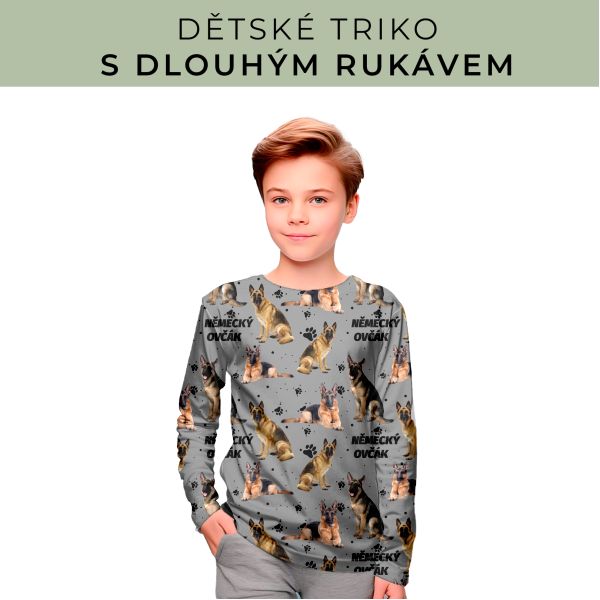 DĚTSKÝ střih - triko dlouhý rukáv