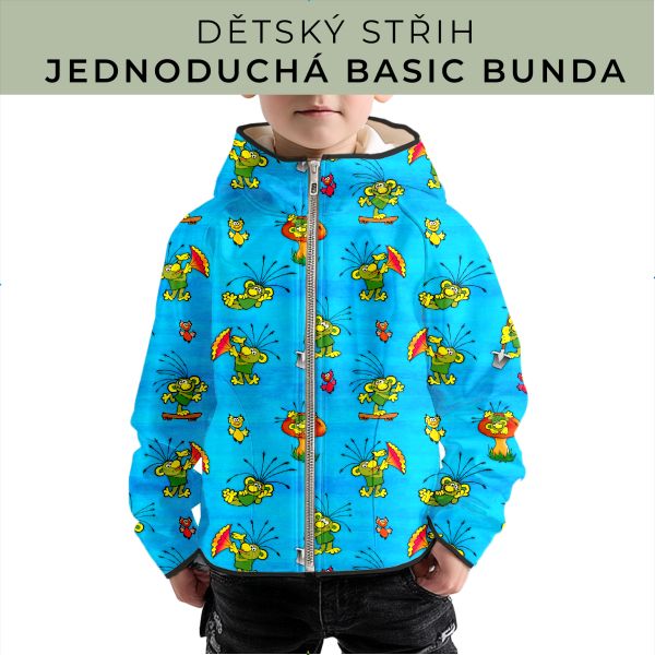 Dětský střih - jednoduchá dětská BASIC  bunda