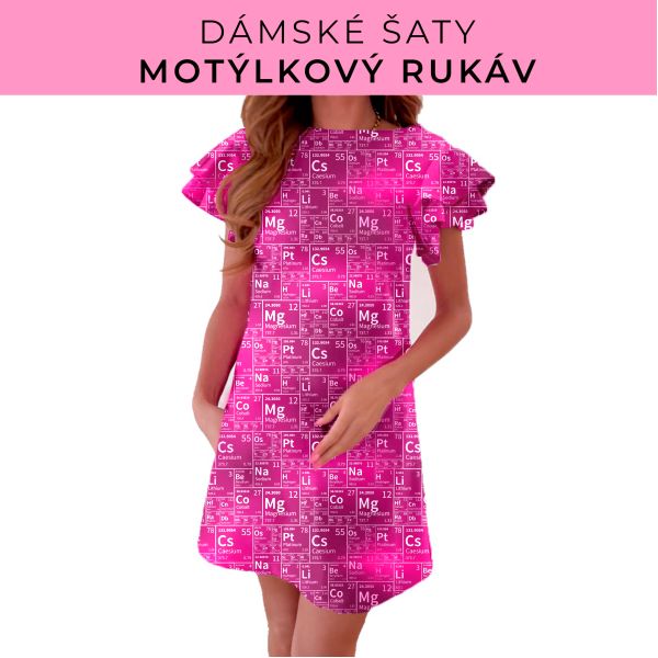 DÁMSKÝ střih - šaty s motýlkovým rukávem