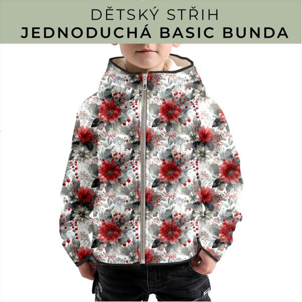 Dětský střih - jednoduchá dětská BASIC  bunda
