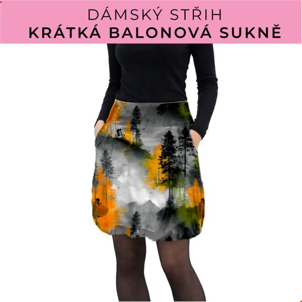 Dámský střih - balonová krátká sukně