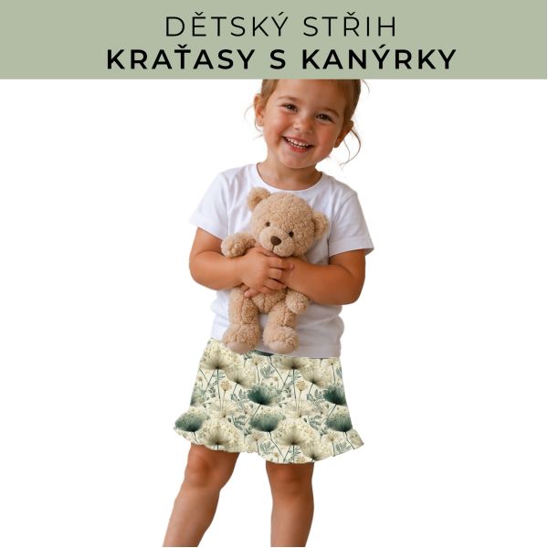 Dětský střih - Kraťásky s kanýrkem