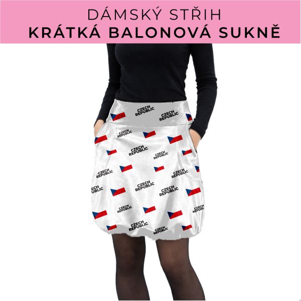 Dámský střih - balonová krátká sukně