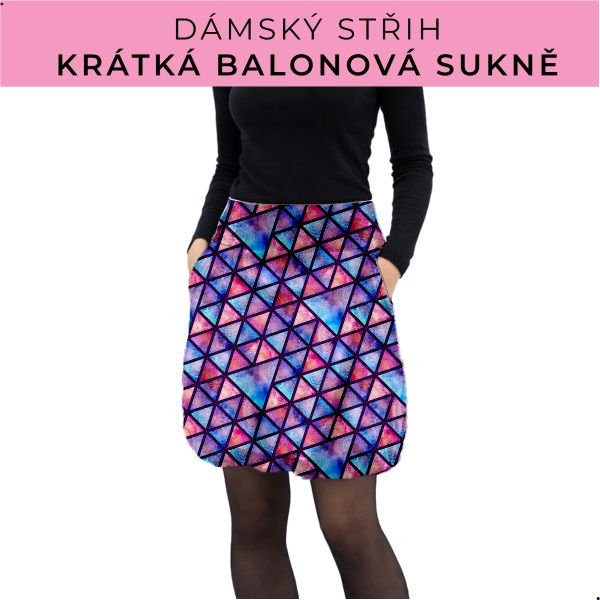 Dámský střih - balonová krátká sukně