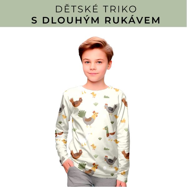 DĚTSKÝ střih - triko dlouhý rukáv