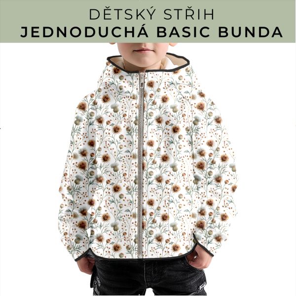 Dětský střih - jednoduchá dětská BASIC  bunda