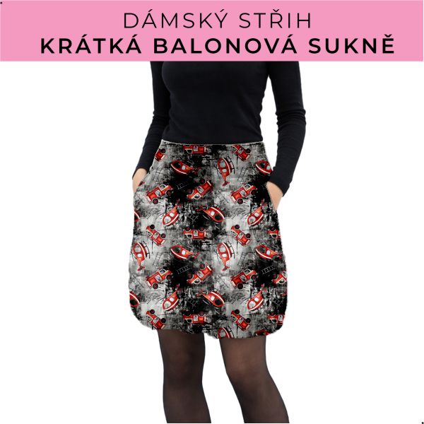 Dámský střih - balonová krátká sukně