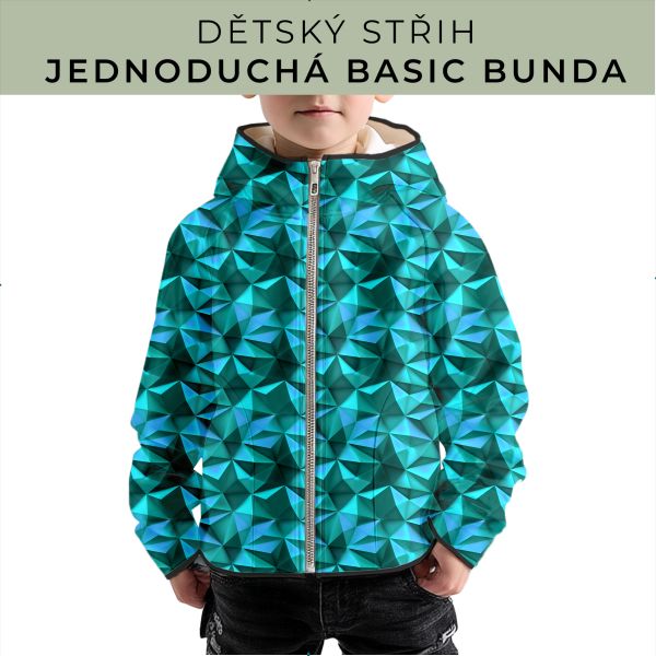 Dětský střih - jednoduchá dětská BASIC  bunda