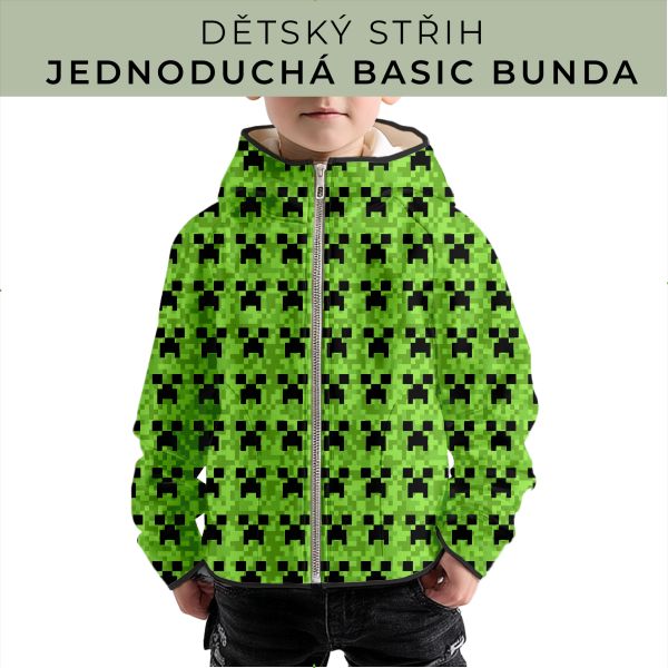 Dětský střih - jednoduchá dětská BASIC  bunda