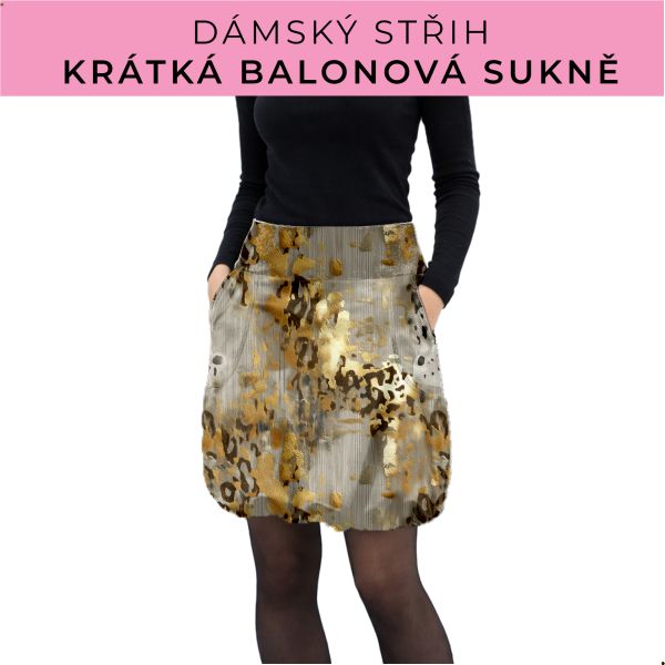 Dámský střih - balonová krátká sukně