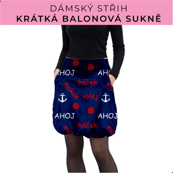 Dámský střih - balonová krátká sukně