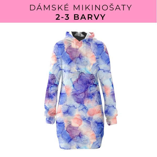 DÁMSKÝ střih - Mikinošaty 2-3 barvy