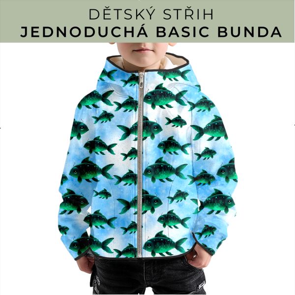 Dětský střih - jednoduchá dětská BASIC  bunda