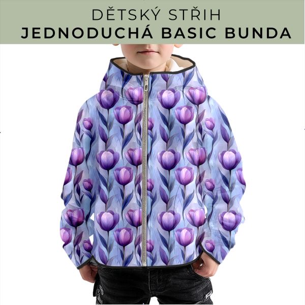 Dětský střih - jednoduchá dětská BASIC  bunda