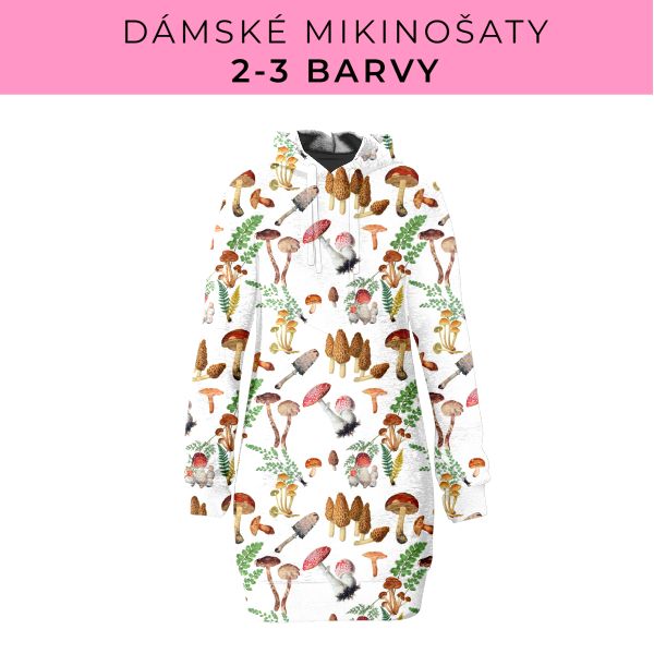 DÁMSKÝ střih - Mikinošaty 2-3 barvy