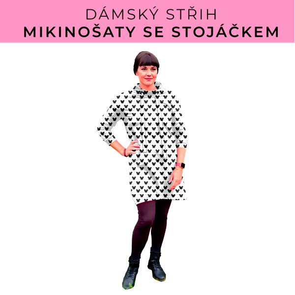 Dámský střih - mikinové šaty se stojáčkem