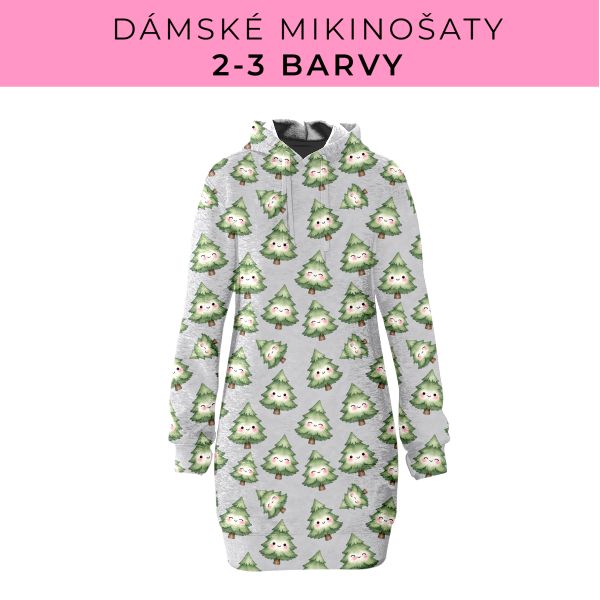 DÁMSKÝ střih - Mikinošaty 2-3 barvy