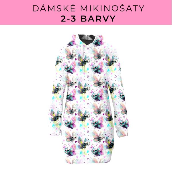 DÁMSKÝ střih - Mikinošaty 2-3 barvy