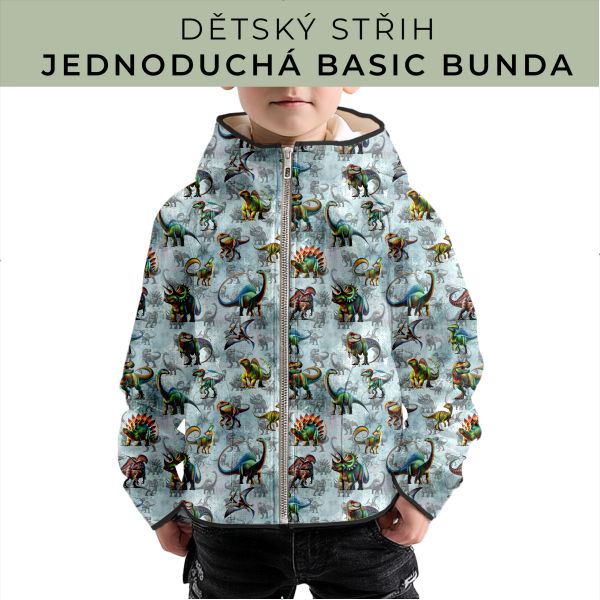 Dětský střih - jednoduchá dětská BASIC  bunda