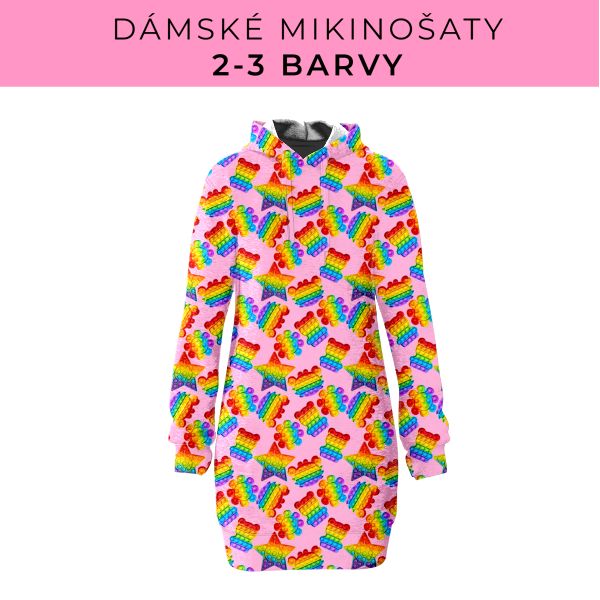 DÁMSKÝ střih - Mikinošaty 2-3 barvy